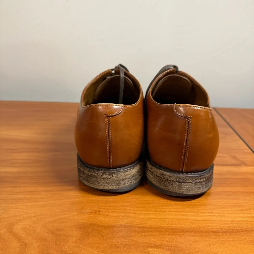 Brooks Brothers Golden Fleece Cap Toe Dress Shoe Lace Leather Italian Tan M9‎